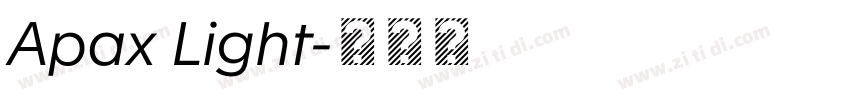 Apax Light字体转换